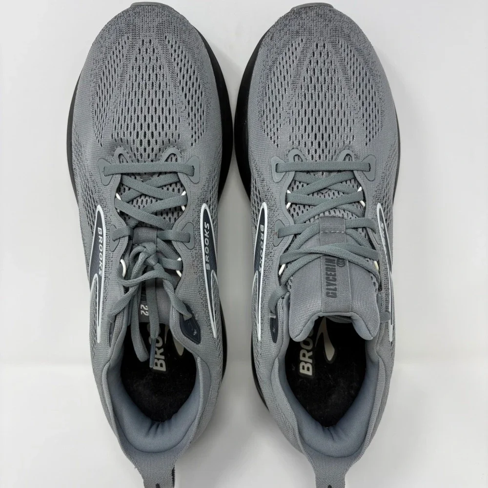 Brooks Glycerin 22 Mens Size 11 Wide Grey Athletic Running Shoes (1104452E078)